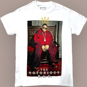 NWOT The Notorious B.I.G. Official Crown Throne Graphic T-Shirt Unisex S 2X